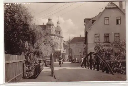 53084 Ak Schmölln Bz. Leipzig Schillerplatz mit Restaurant Strunz 1960