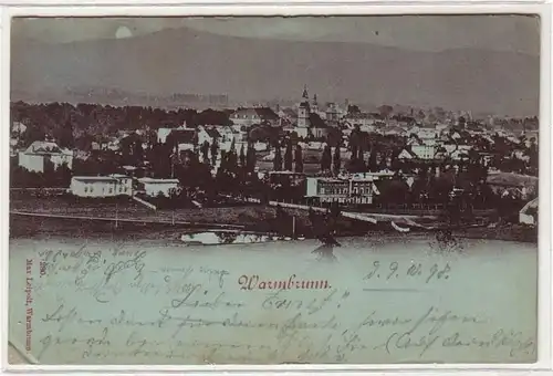 53023 Carte de clair de lune Warmbrunn en Silésie 1898