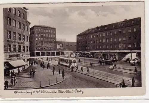 53013 Ak Hindenburg O.S. Stadtmitte Peter Paul Platz um 1940