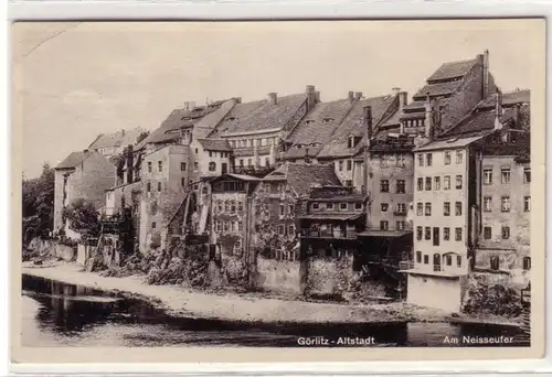 52985 Ak Görlitz Altstadt am Neisseufer 1932