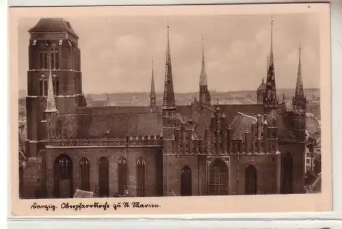 52982 Ak Danzig Oberpfarrkirche zu St. Marien um 1930