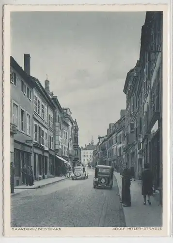 52975 Ak Saarburg Westmark Vue de la route avec trafic vers 1940