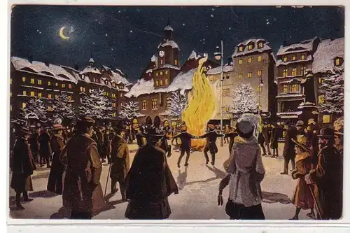 52958 Ak Silvesterfeier auf dem Marktplatz in Jena um 1905