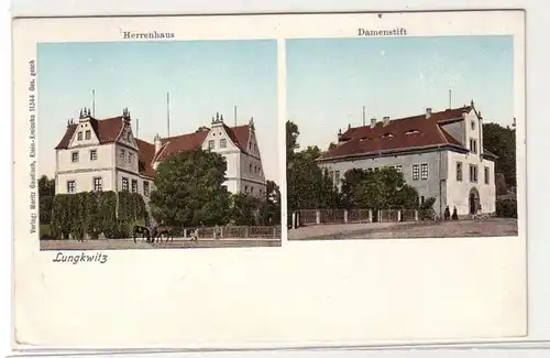 52934 Mehrbild Ak Lungwitz Herrenhaus und Damenstift um 1900