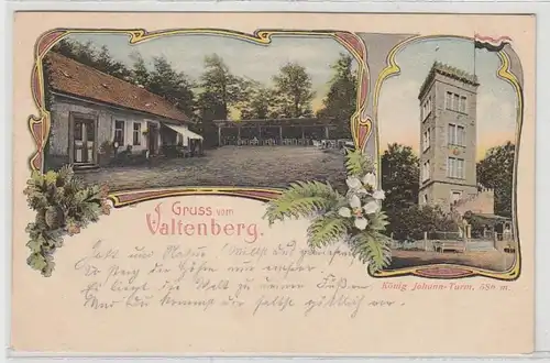52903 Mehrbild Ak Gruß vom Valtenberg König Johann Turm 1907
