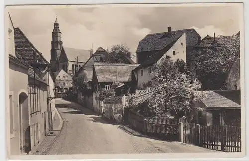 52865 Ak Kamenz Pulsnitzer Straße mit Hauptkirche 1940