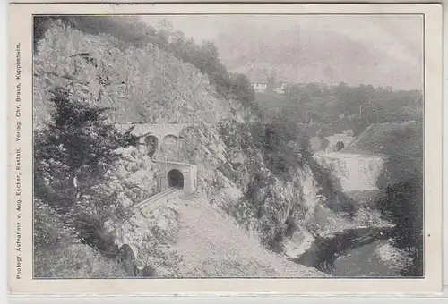 52847 Ak Rappentunnel u. Hackentunnel vom östl. Ausgang d. Stiehltunnel aus 1913