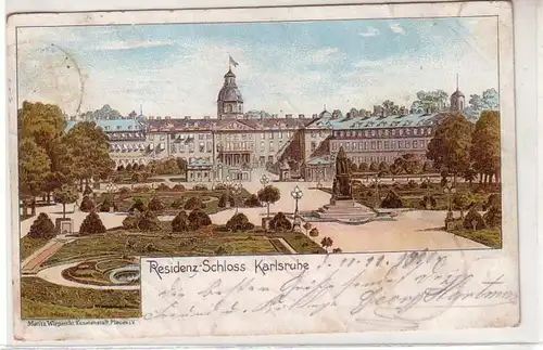 52835 Ak Karlsruhe Residenz Schloss 1900