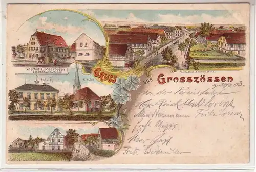 52802 Ak Lithographie Gruss de Grosszessen 1903