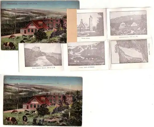 52788 Ak Riesengebirge Wosseckerbaude mit gefalteter Bildereinlage 1920
