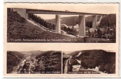 52773 Mehrbild Ak Reichsautobahnbrücke bei Siebenlehn / Nossen Muldental 1941