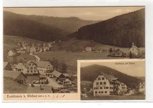52767 Ak Enzklosterle b. Wildbad auberge de la couronne vers 1930