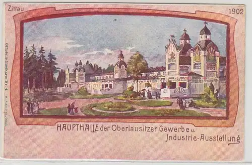 52744 Ak Zittau Haupthalle der Oberlausitzer Gewerbe und Industrie Ausstellung