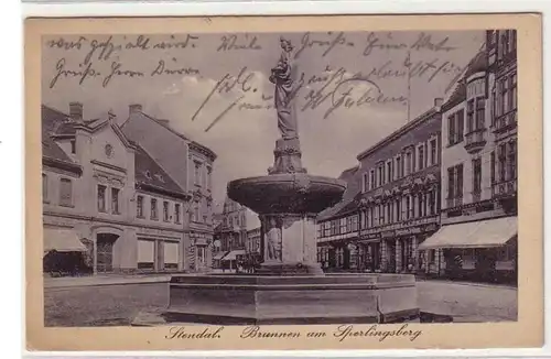 52699 Ak Stendal Brunnen am Sperlingsberg um 1920