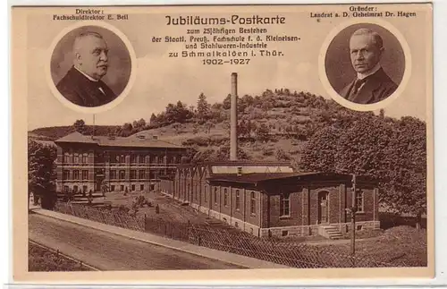 52688 Jubiläums Postkarte Fachschule zu Schmalkalden in Thüringen 1902-1927