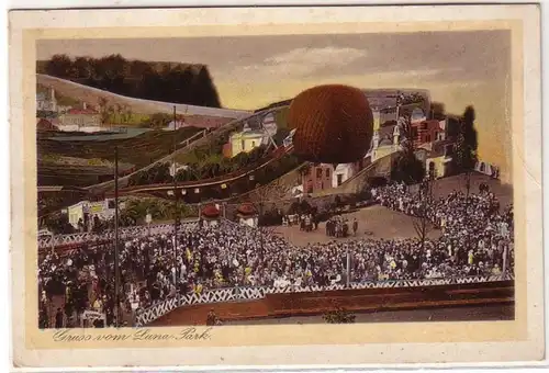 52661 Ak Salutation du Lunapark Berlin Halensee avec ballon 1926