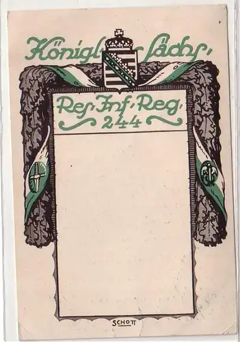 52653 Ak Königlich Sächsisches Reserve Infanterie Regiment 244, um 1915