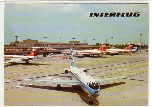 52610 DDR Ak Intervol Aéroport Berlin Schönefeld vers 1985