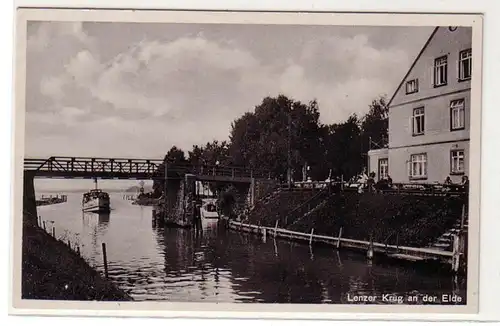 52586 Ak Lenzer Krug Hotel und Pension an der Elde um 1930