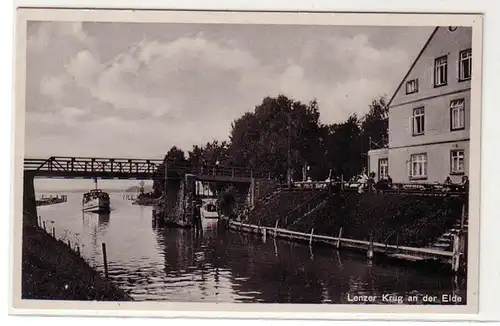 52586 Ak Lenzer Krug Hotel und Pension an der Elde vers 1930