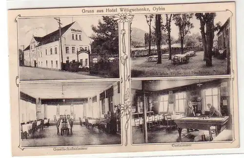 52555 Salutation Ak multi-image de l'Hôtel Wittigschenke Oybin 1911