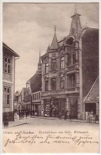 52548 Ak Gruß aus Itzehoe Geschäftshaus von Gebr. Wittmaack 1903
