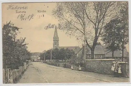 52530 Ak Bahnhofstrasse avec église 1912