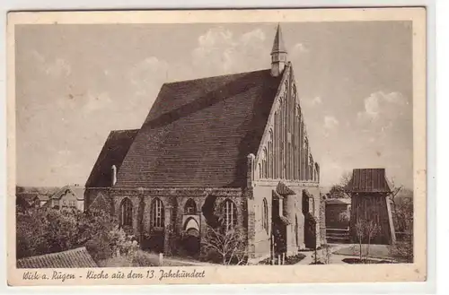 52512 Ak Wiek auf Rügen Kirche aus dem 13. Jahrhundert um 1930