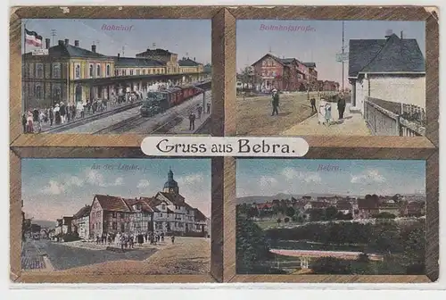 52504 Multi-phot post Ak Salutation de la gare de Bebra etc. 1917