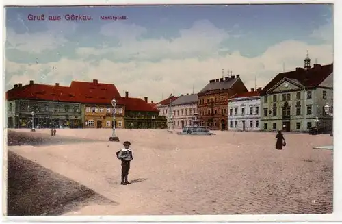 52479 Ak Gruß aus Görkau Marktplatz um 1910