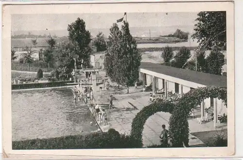52477 Ak Reinehof à l'Elbe piscine municipale 1944