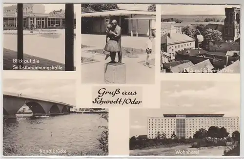 52462 Mehrbild Ak Gruß aus Schwedt Oder 1969