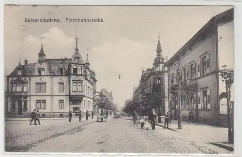 52455 Ak Kaiserslautern Eisenbahnstrasse 1909