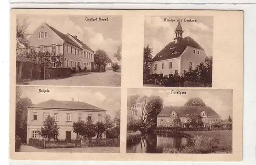 52452 Mehrbild Ak Gasthof Cosel, Kirche, Schule, Forsthaus um 1920