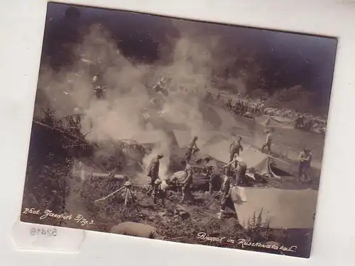 52416 Foto Biwakzeit im Russkowatatal deutsche Soldaten um 1916