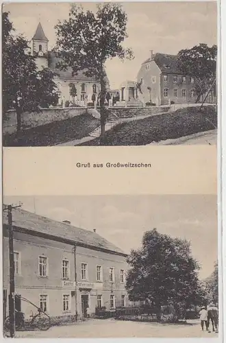 52374 Mehrbild Ak Gruß aus Großweitzschen Gasthof usw. um 1920