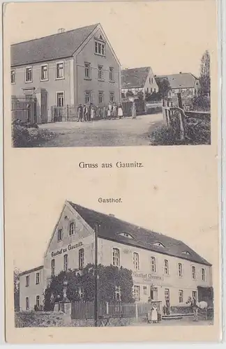 52369 Mehrbild Ak Gruß aus Gaunitz Gasthof um 1910