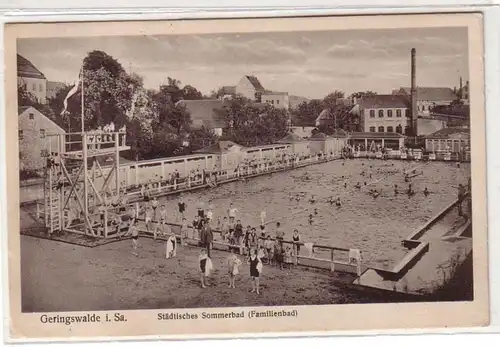 52344 Ak Geringswalde städtisches Sommerbad (Familienbad) 1928