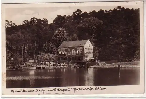 52339 Ak Woltersdofer écluse restaurant et café "Am Liebersquell" 1940