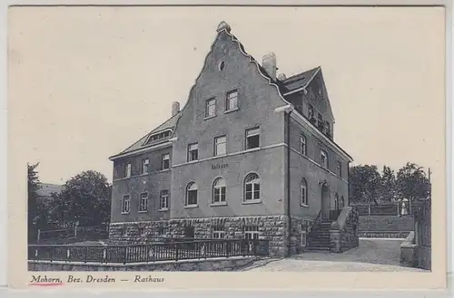 52317 Ak Mohorn Bezirk Dresden Rathaus um 1930