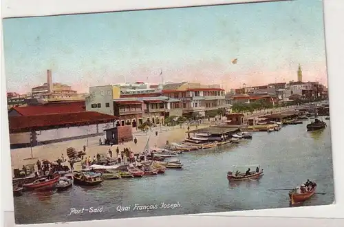 52298 Ak Port Said Ägypten Quai Francois Joseph um 1910