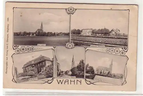 52291 Mehrbild Ak Wahn Bahnhof, Kirche, Burg usw. um 1910