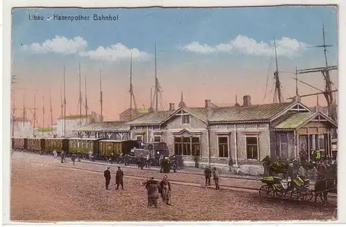 52240 Ak Libau Lettland Hasenpother Bahnhof 1918