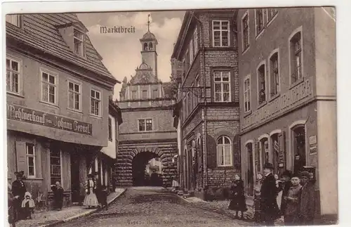 52209 Ak Marktbreit Stadtansicht mit Geschäften 1908