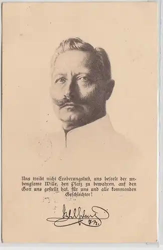52170 Ak Kaiser Guillaume II avec proverbe 1916