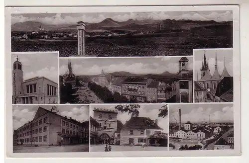 52161 Multi-photo Post Ak Laun Louny 1943