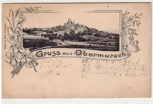 52159 Ak Gruß de Obermurach Vue totale 1899