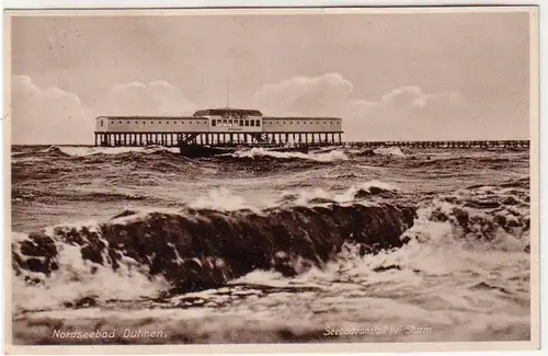 52142 Ak Mer du Nord Bad Duhnen Seebadeanstalt en cas de tempête 1931