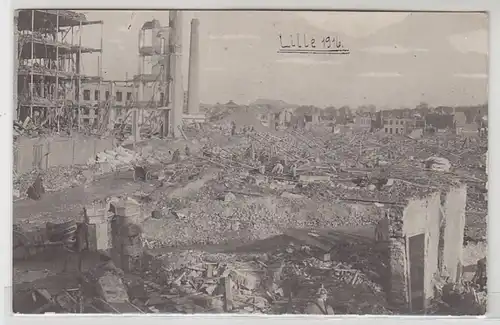52139 Photo Ak Lille Explosion le 10 janvier 1916 Destructions