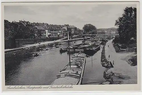 52137 Ak Sarrebruck Sarre Sarre partie avec le pont Friedrichsbrücke vers 1930